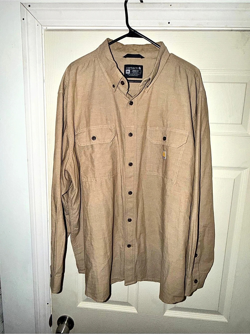 Carhartt Rugged Flex Rigby Long Sleeve Work Shirt Brown 2XL